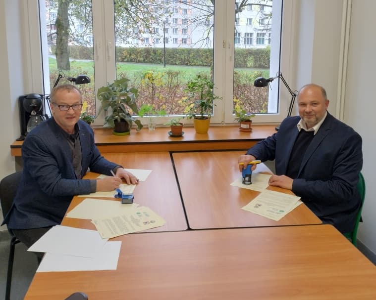 Spotkanie Dyrektora Instytutu Biologii z Dyrektorem Instytutu Hodowli Trzody Chlewnej i Produkcji Rolnej (Połtawa, Ukraina)