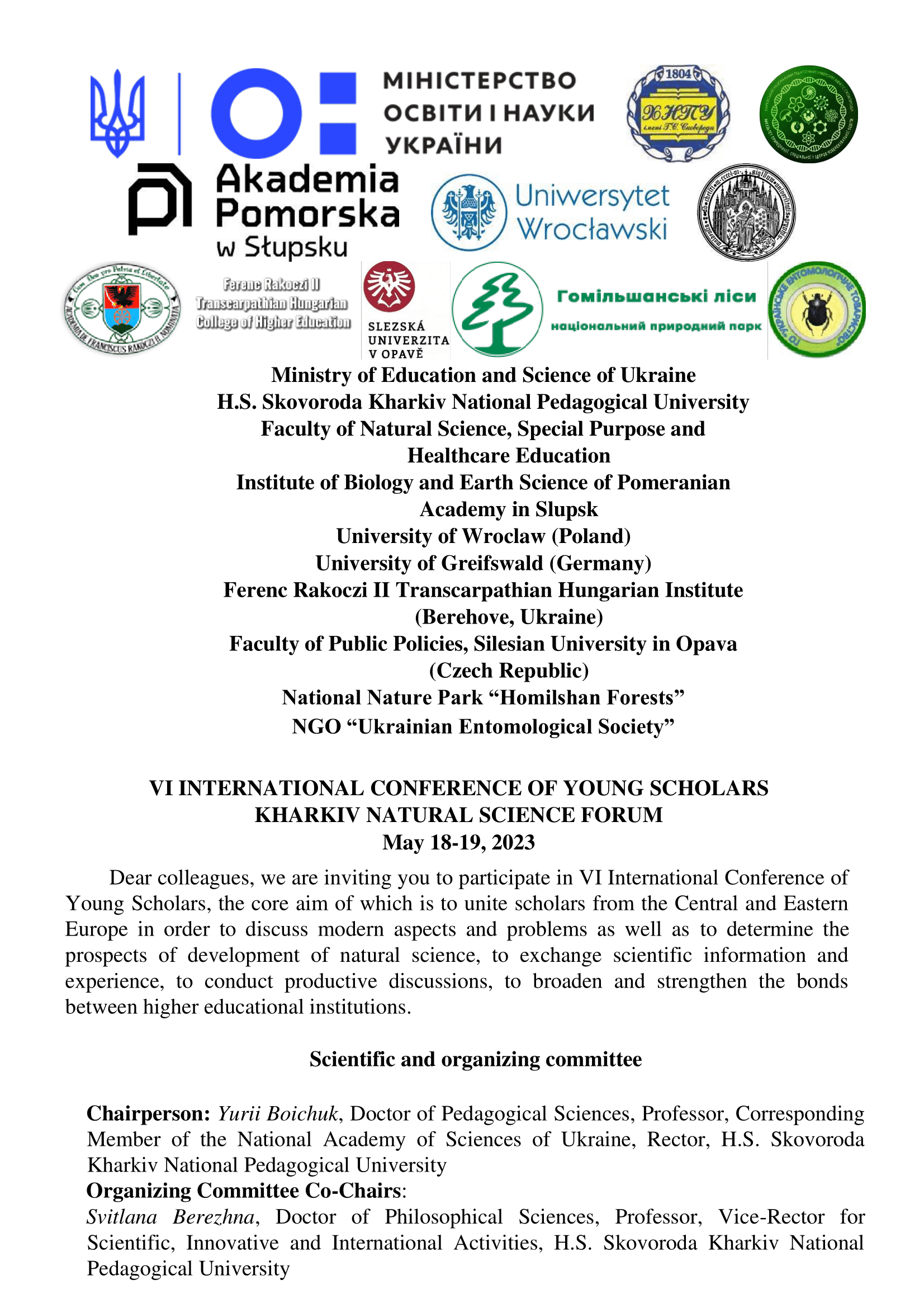 VI INTERNATIONAL CONFERENCE OF YOUNG SCHOLARS